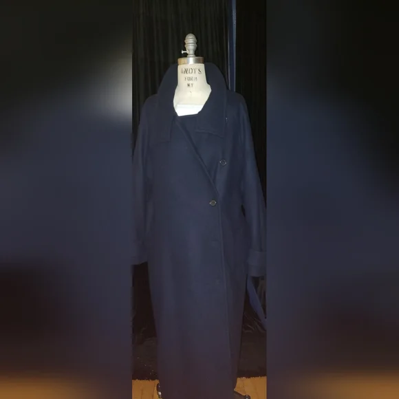 NWT Banana Republic Navy blue wool blend coat. XL - Picture 4 of 10